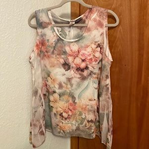 Sleeveless blouse with bling